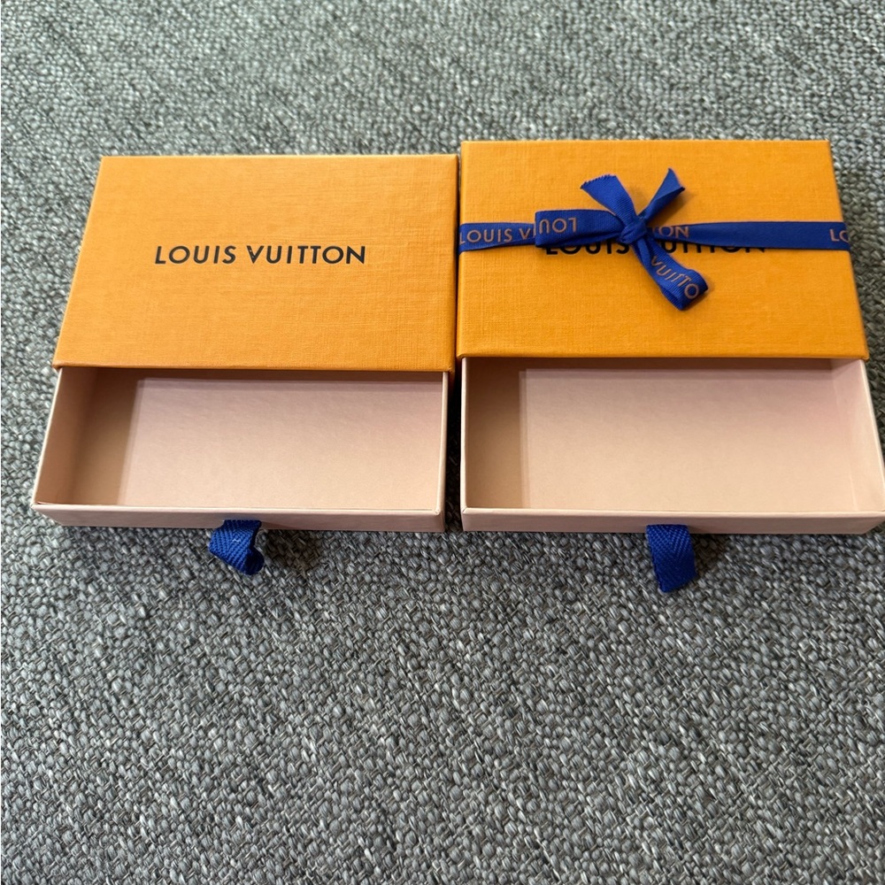 Louis Vuitton Orange Boxes with Blue Ribbon LOT of 2